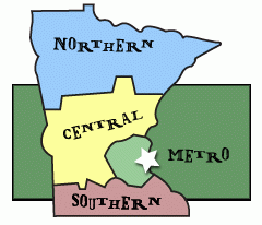 Map of MN regions