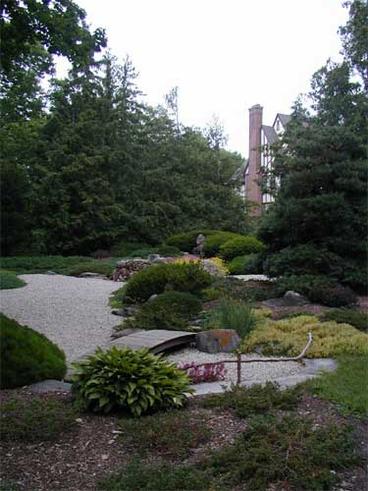 garden path with low lying garden plants